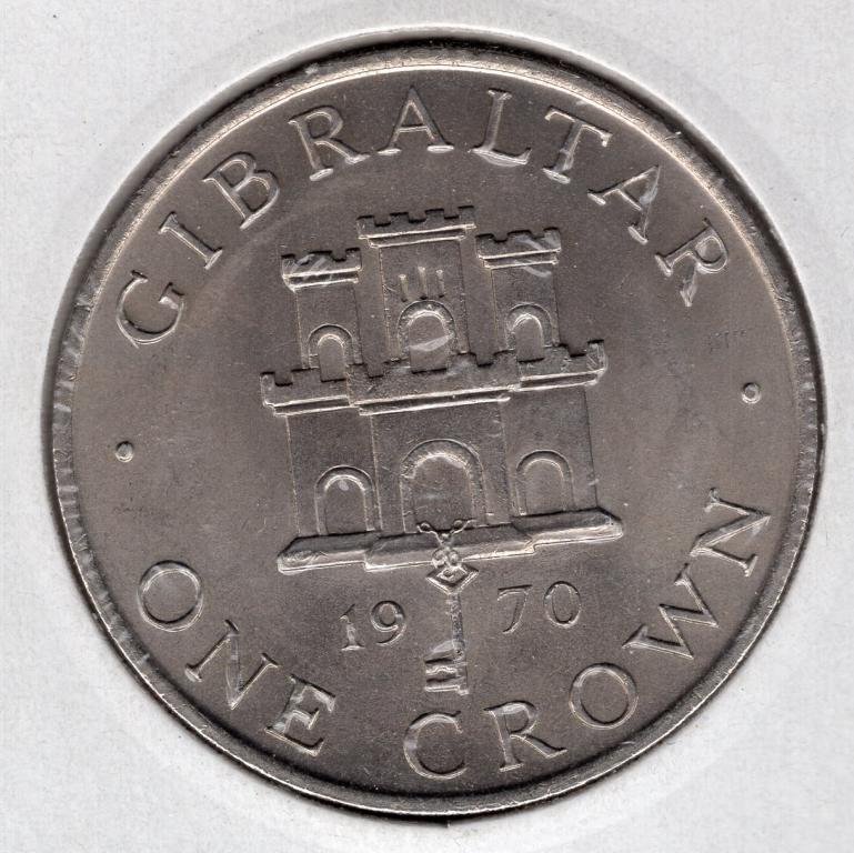 1 крона - Гибралтар - 1970