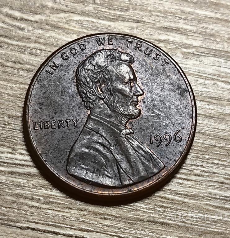 1 цент 1996 США USA Пшеничный Линкольн cent