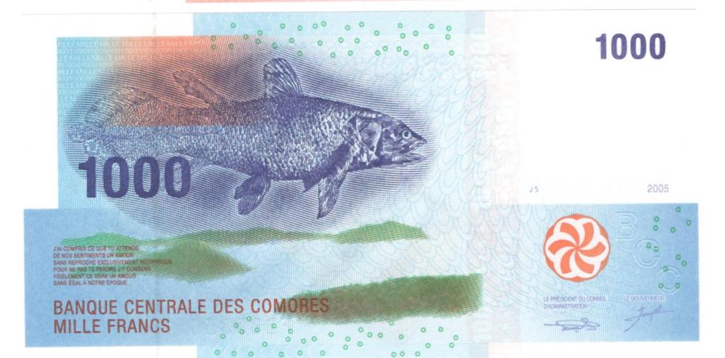 Коморские Острова Коморы 1000 Франков 2005 P16а UNC