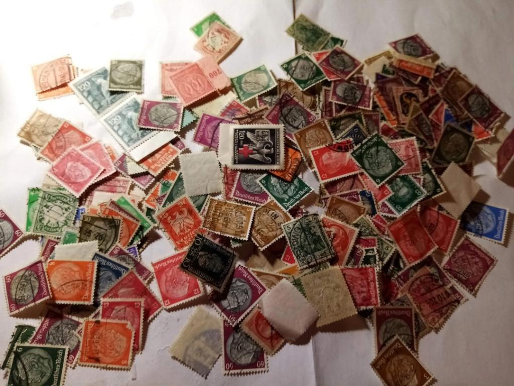 300 почтовых марок старой германии. с повторами.