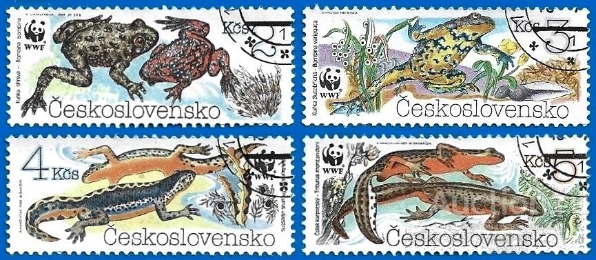 Чехословакия 1989 MiNr 3007-11 Амфибии (2.8 € | $ 2.3) CTO