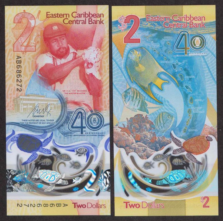 Восточные Карибы 2 Доллара 2023 P61 UNC (ПРЕСС)