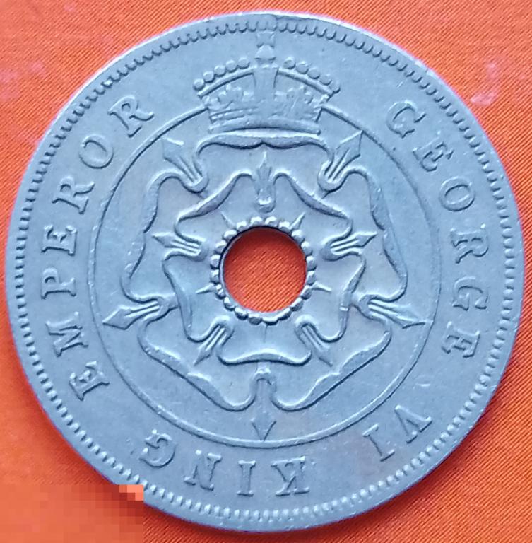 Южная Родезия 1 пенни 1939 год (km8) Георг VI,