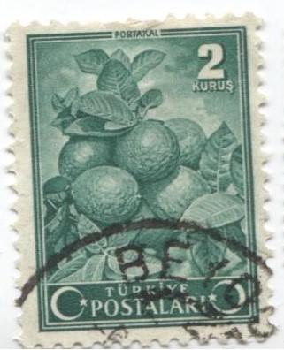 1942-43 Турция Апельсины 1м гаш