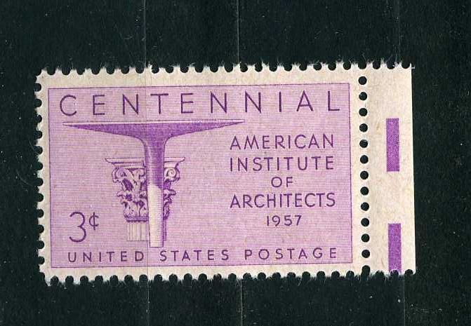 США. 100 лет Американскому институту архитектуры. Серия. 1957.**
