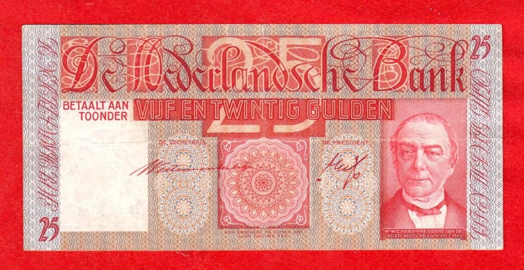Нидерланды, 25 гульденов, 1939, VF++, EH 078320, РЕДКИЕ