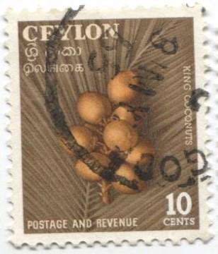 1954 Цейлон Кокосовые Орехи 1м гаш