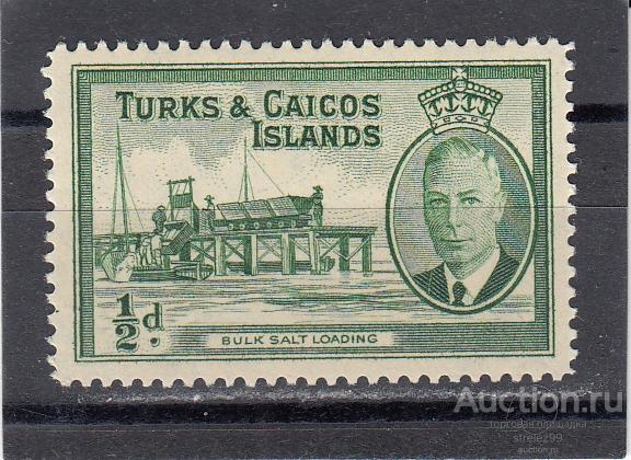 TURKS & CAICOS ISLANDS КАЙКОС  Добыча соли № 147  1950  Сост**  MNH
