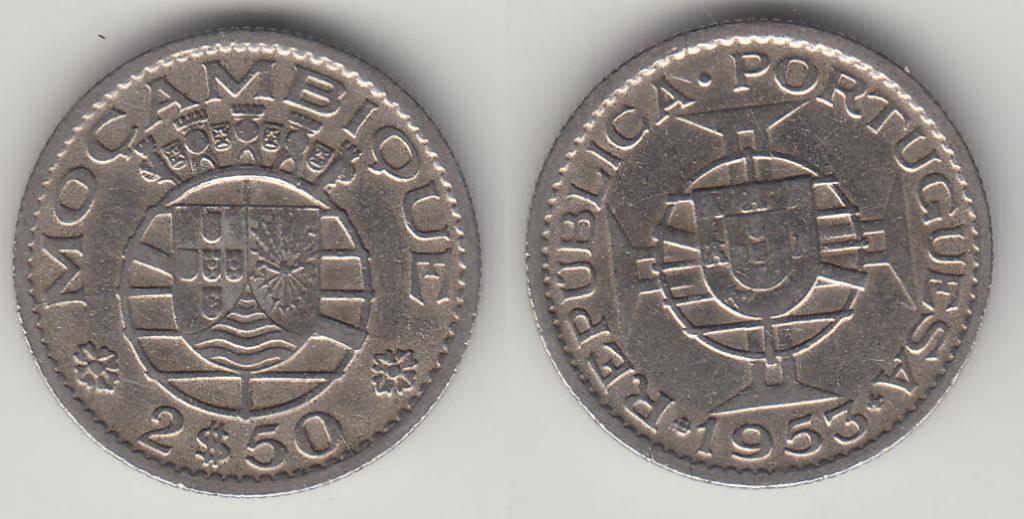 Мозамбик 2,5 эскудо 1953
