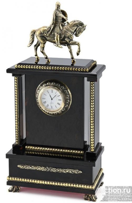 Часы каминные из обсидиана ЮРИЙ ДОЛГОРУКИЙ AZRK-1450-466*