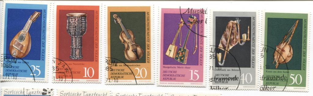 1971 Германия ГДР Музыкальные инструменты 6м гаш