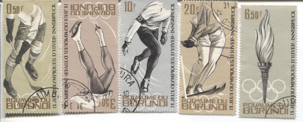 1964 Бурунди.Зимние Олипмийские игры в Инсбруке 5м.гаш