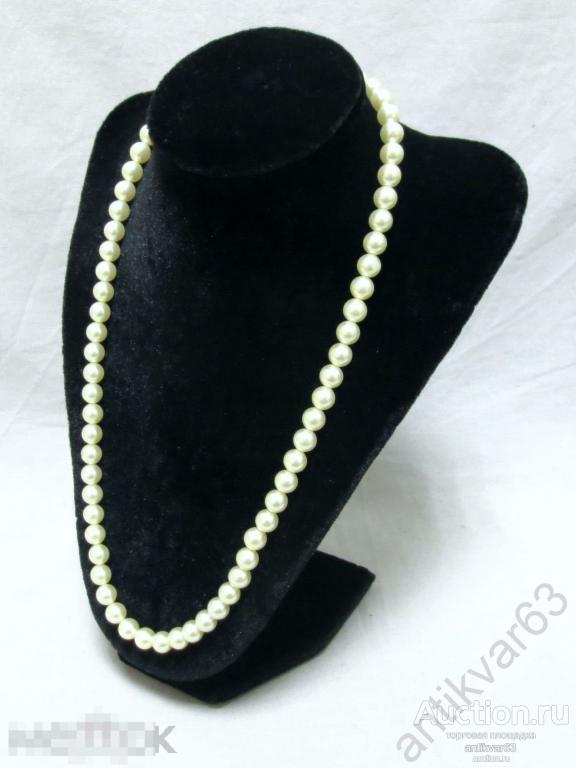 Винтажные бусы «НИТКА ЖЕМЧУГА». Бижутерия. Пластмасса. №5