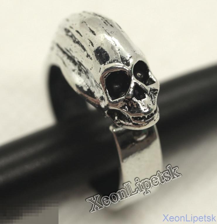 Кольцо Череп Чужого Регулируемый размер Байкер Рокер Копия