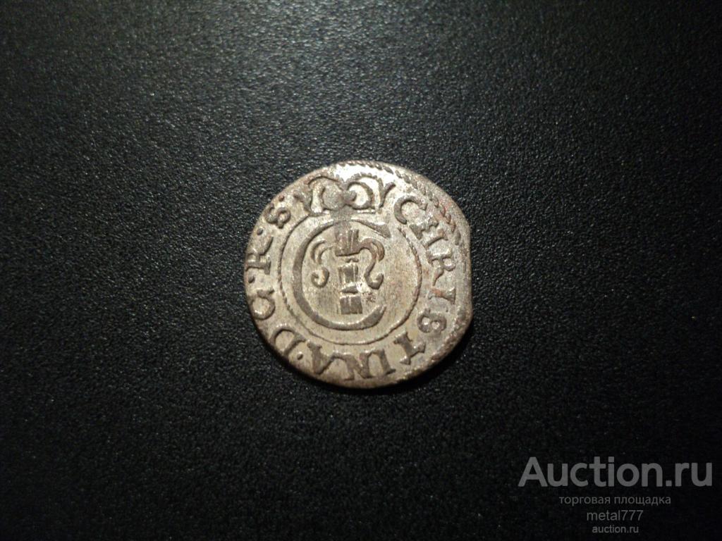Солид. Рига под властью Швеции. Кристина. 1652 год. Серебро.