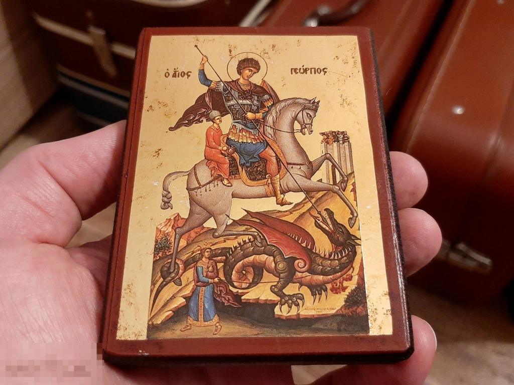 Священная икона "Георгий Победоносец" (Греция)