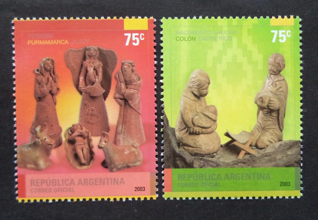 Аргентина 2003 г.  Рождество . Скульптура  **  Л.40