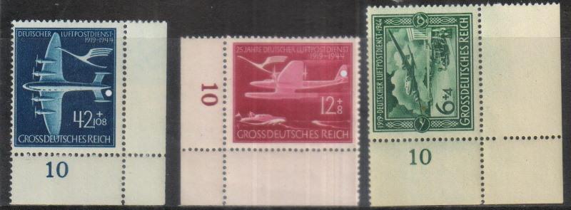 ГЕРМАНИЯ. ПОЧТОВЫЕ МАРКИ. Авиапочта, самолеты, люфтваффе.  Mich 866-868. MNH - 2761
