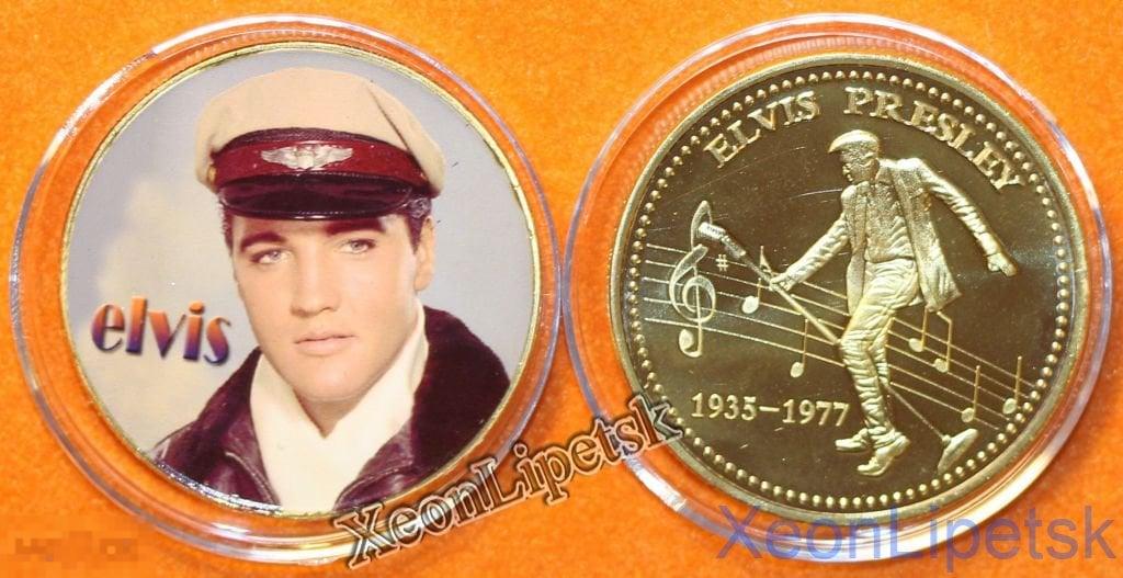 Элвис Пресли летчик жетон цветной принт