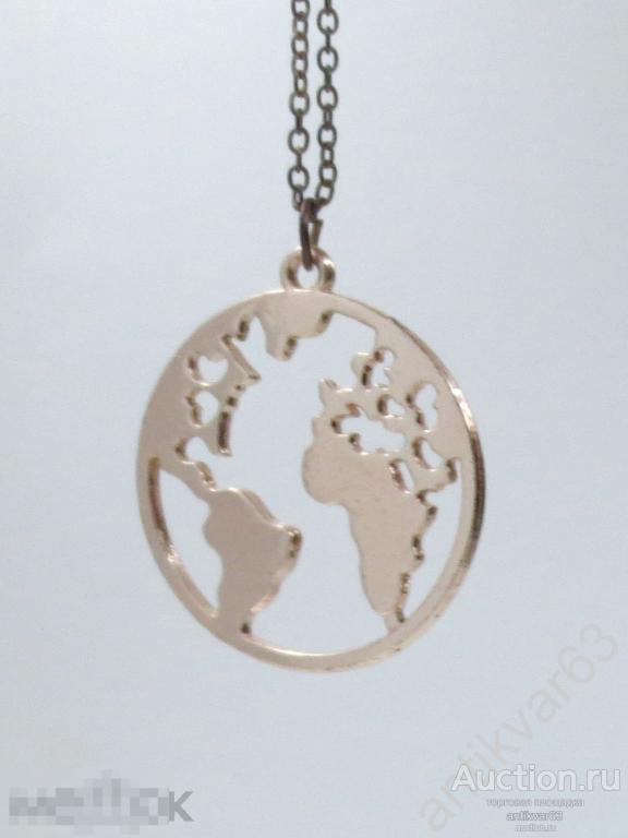 Винтажный кулон, подвеска «МИР». Бижутерия.
