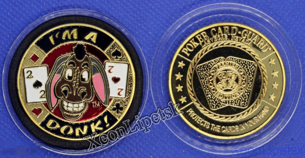 Покерный жетон Я осел (голова) Семь-два разномастные Покер Азартные игры Карты Копия