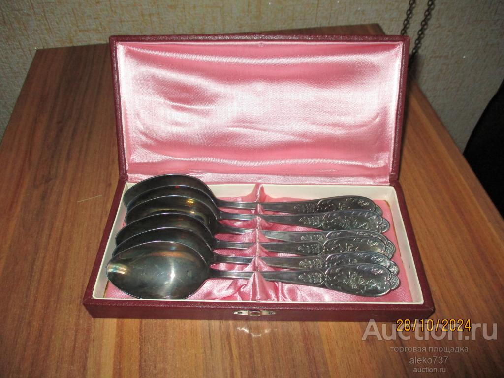 Комплект столовых ложек, мельхиор, СССР