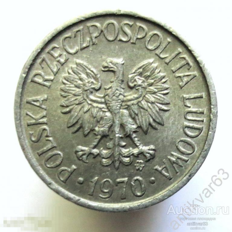 Польша 5 грошей 1970 год. Y#A46