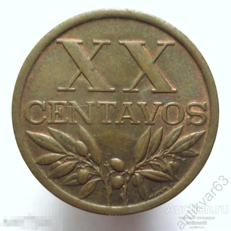 Португалия 20 сентаво 1965 год. KM#584 XX /
