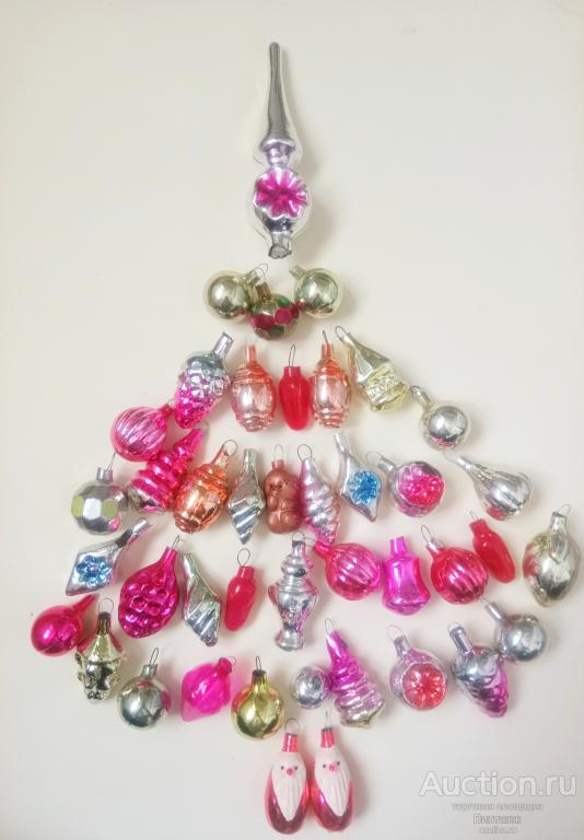 Набор елочных игрушек Малютка Ленигрушка 1973