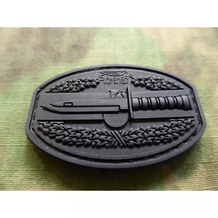 Патч JACKETS TO GO Plastic 3D Patch COMBAT ACTION Velcro BLACK