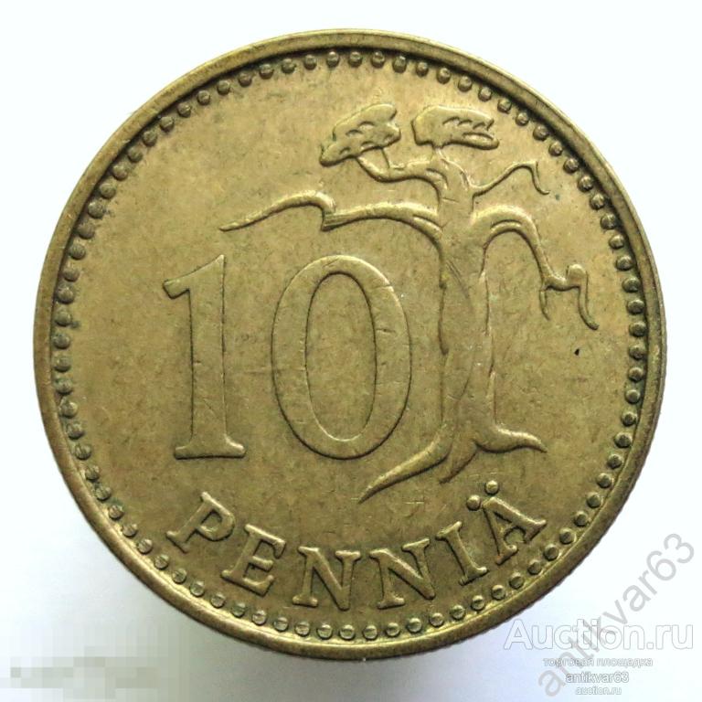 Финляндия 10 пенни 1972 год. KM#46 Suomi /