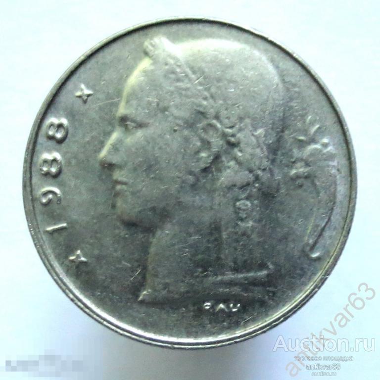 Бельгия 1 франк 1988 год. BELGIQUË KM#142.1 /