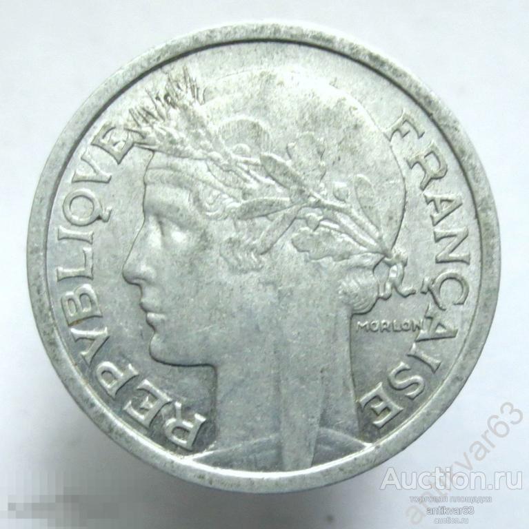 Франция 1 франк 1948 год. KM#885a /