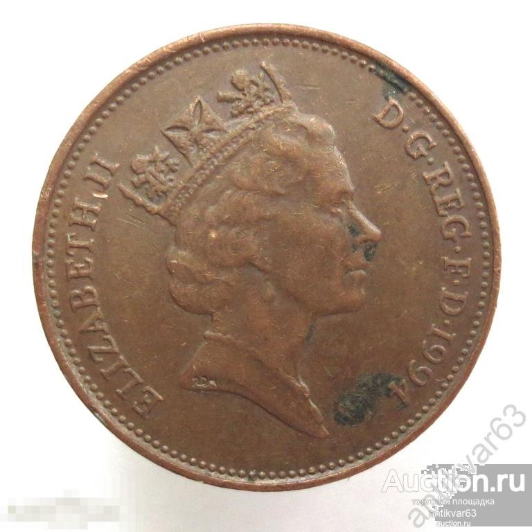 Великобритания 2 пенса 1994 год. KM#936 Англия