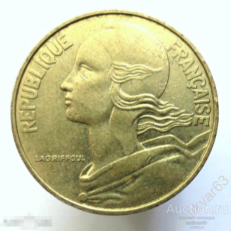 Франция 20 сантим 1983 год. KM#930 / сантимов