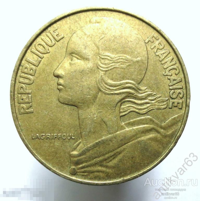 Франция 20 сантим 1978 год. KM#930 / сантимов