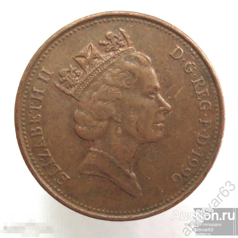 Великобритания 2 пенса 1996 год. KM#936 Англия
