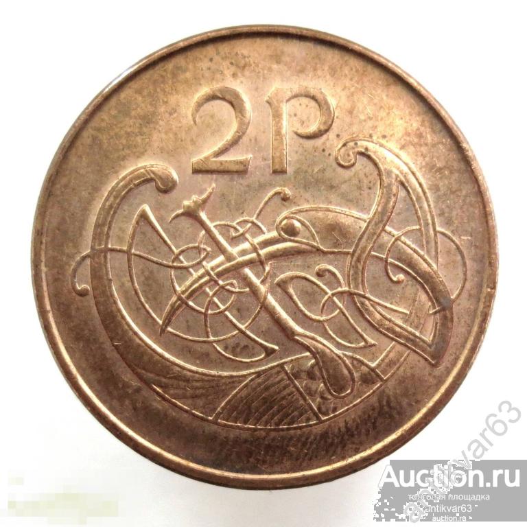 Ирландия 2 пенни 1996 год. KM#21a два пенса