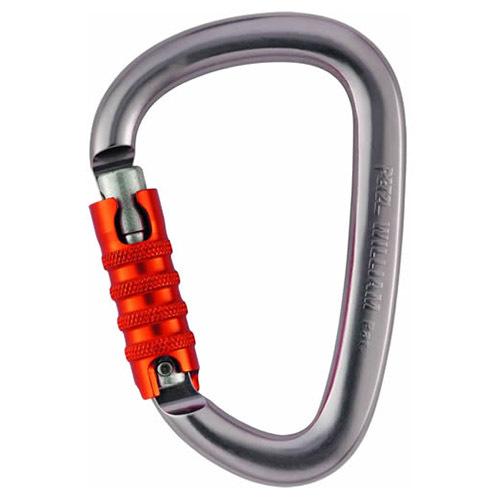 Карабин PETZL WILLIAM carabiner with lock TRIACT-LOCK GRAY
