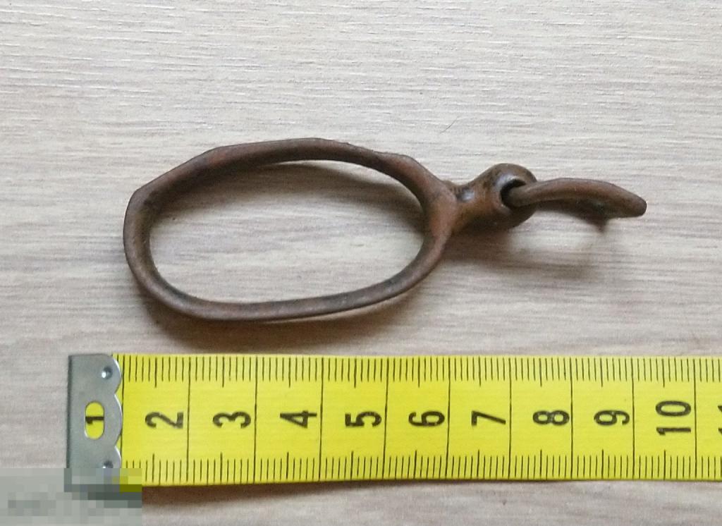 Старинный бронзовый фрагмент деталь конская сбруя Германия