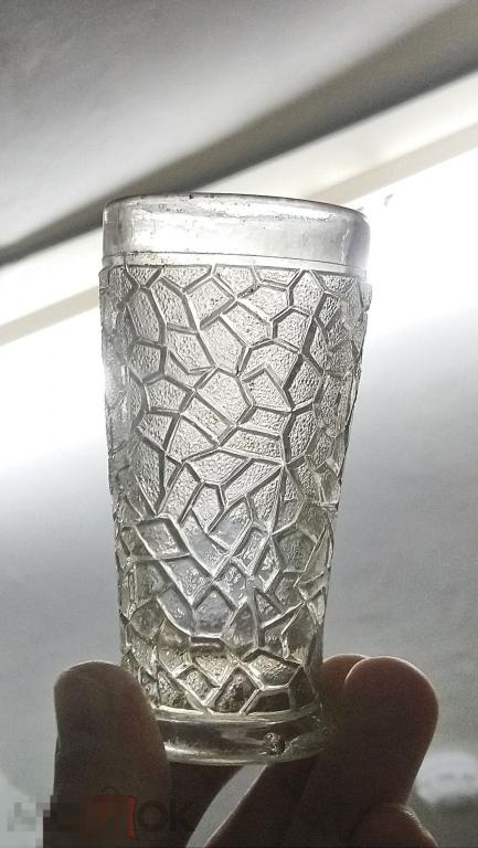 90мл Старинный стаканчик стакан рюмка стопка цветы стекло Германия 1900