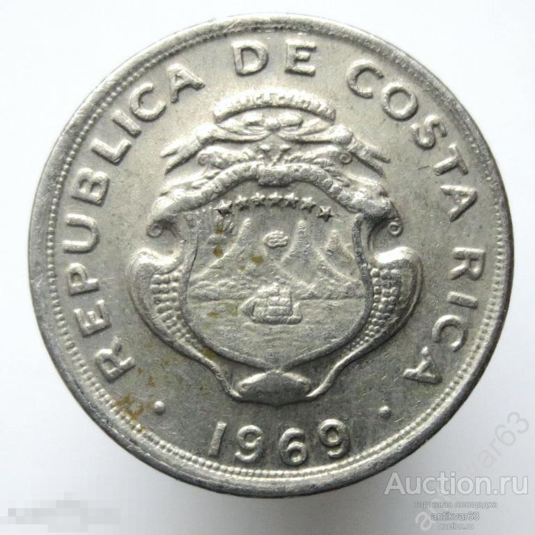Коста-Рика 10 колон 1969 год.