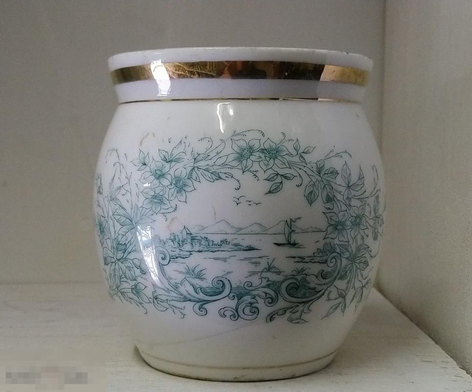 Чашка курорт Cranz Зеленоградск парусник море фарфор Германия 1920