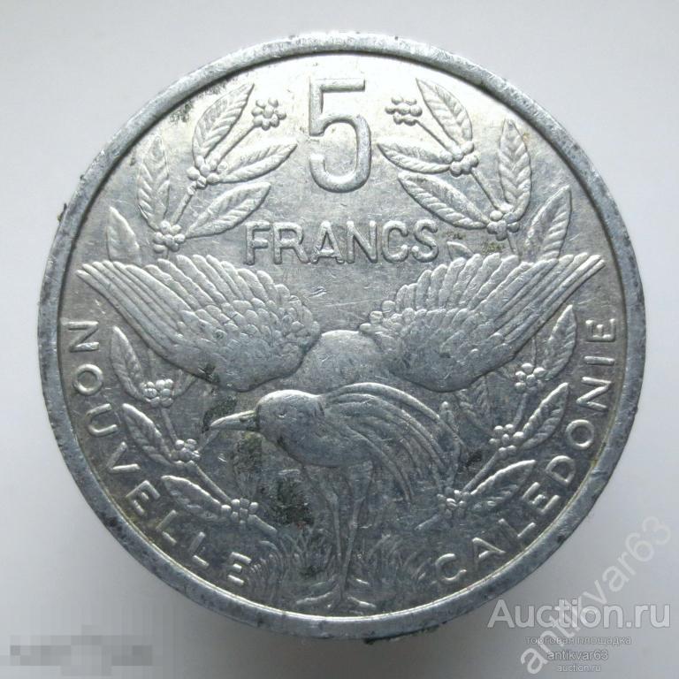 Новая Каледония 5 франков 1991 год. Французская колония, протекторат. /