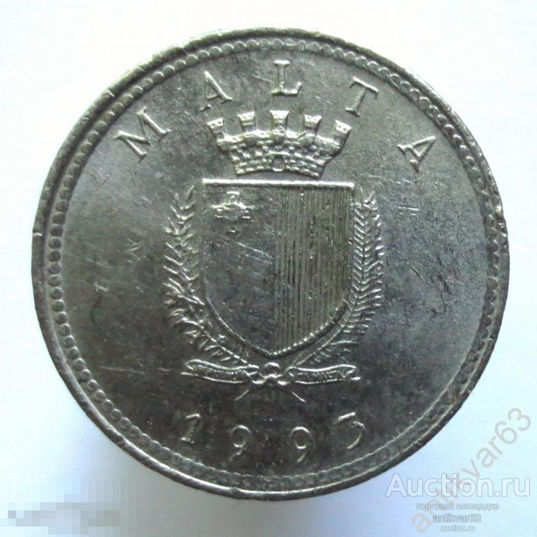 Мальта 2 цента 1993 год. KM#94