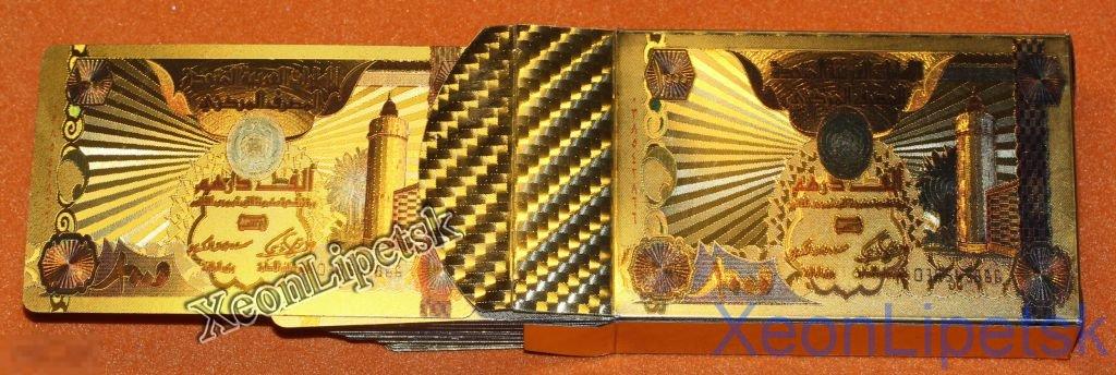 Позолоченные игральные карты 54 шт. Колода, покрытая золотом. Рубашка ОАЭ 1000 дирахм