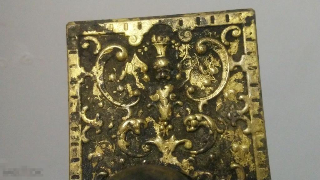 В ремонт старинное пресс-папье латунь золочение Германия 19век