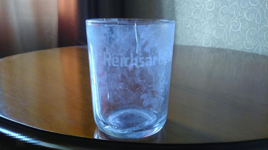 Редкий стакан REICHARBEITDIENTS имперская служба труда стекло рейх Германия 1930