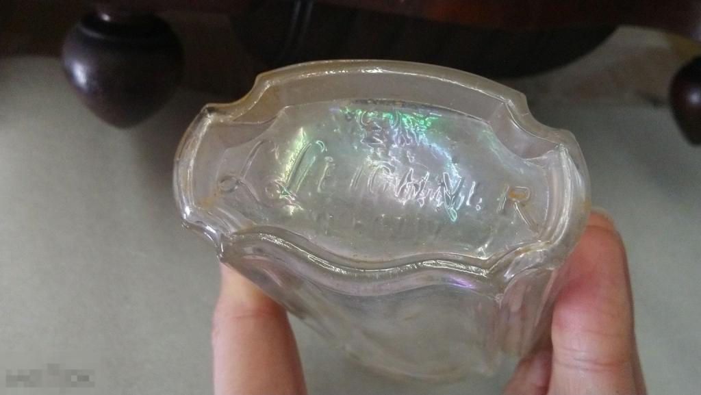 200мл LEICHNER стекло старинная бутылка флакон Германия 1920