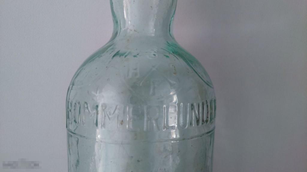 600мл  BOMMERLUNDER старинная  бутылка  стекло Германия 1900